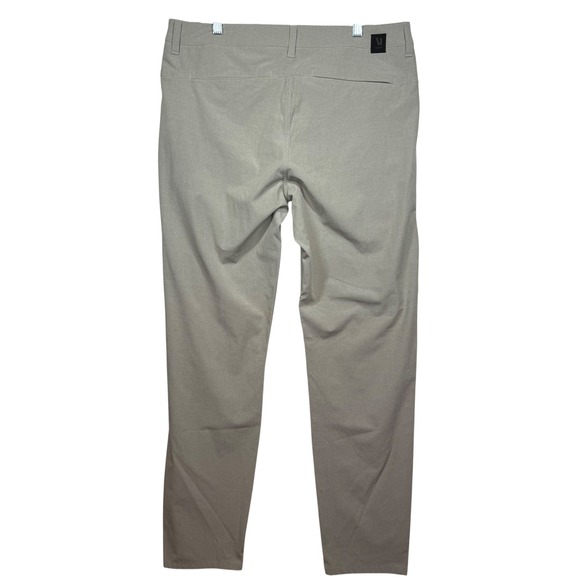 Vuori Aim Pant Mens 33 Khaki Tan V431 Technical Stretch Travel Chino Trousers - Picture 7 of 9
